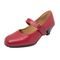 Sapato Social Boneca Fechado Salto Baixo Confort Vermelho - Marca PariShoes