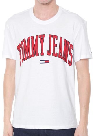 Camiseta Tommy Jeans Collegiate Logo Branca