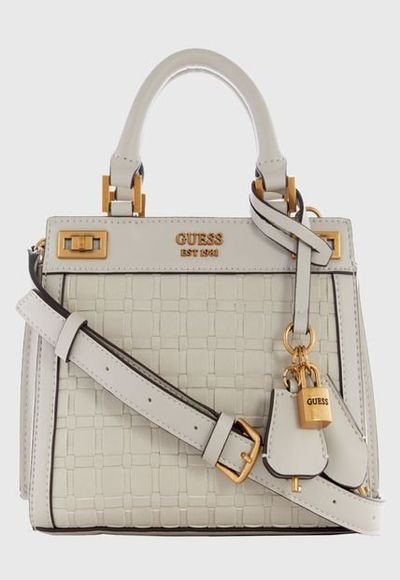 Mini Cartera Katey Mini Satchel Sto Crema Guess Compra Ahora