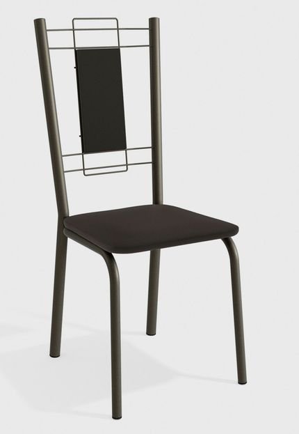 Cadeira Florença Bronze/Preto De Metal (Par) Kappesberg - Marca Kappesberg