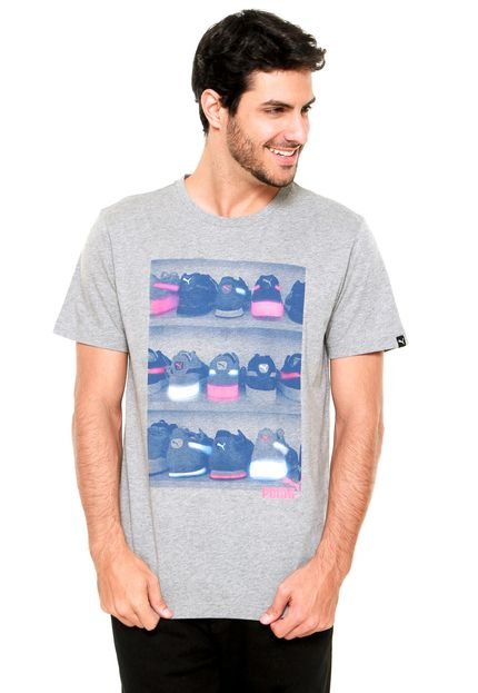 Camiseta Puma Sneaker Photo Cinza - Marca Puma