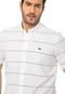 Camisa Lacoste Slim Listrada Branca/Azul-marinho - Marca Lacoste