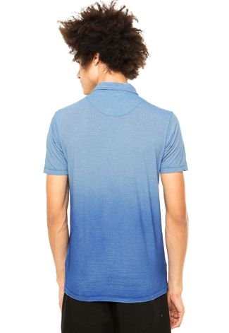 Camisa Polo Reserva Listras Spray Azul