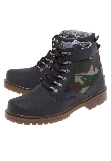 Bota Stefanini Tratorada Militar Preta - Marca Stefanini