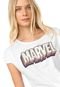 Blusa Cativa Marvel Logo Branca - Marca Cativa Marvel