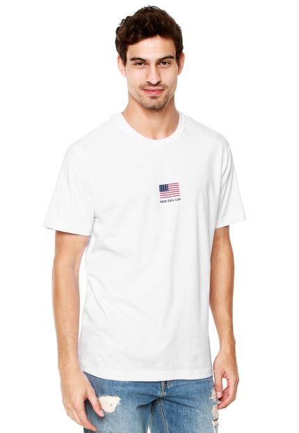 Camiseta New Era USA Cap Branca - Marca New Era