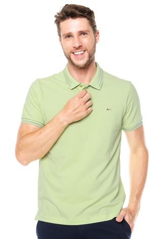 Camisa Polo Aramis Manga Curta Reta Verde