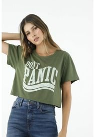 Camiseta Estampada Color Verde Para Mujer