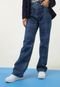 Calça Jeans Trendyol Collection Wide Leg Xadrez Azul - Marca Trendyol Collection