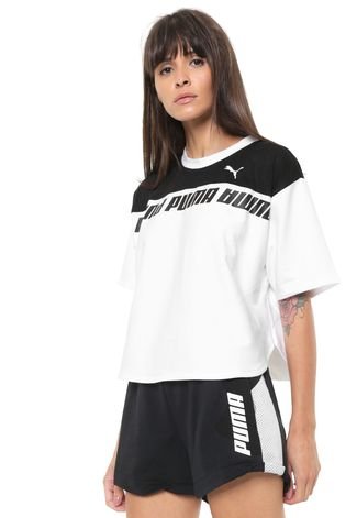 Camiseta Puma Modern Sports Sweat Tee Branca/Preta