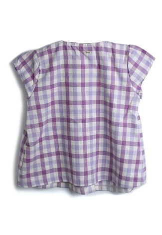 CAMISA INF MENINA XADREZ - ROXA