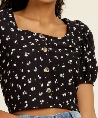 Blusa Juvenil Cropped Floral Marisa Tam 10 A 16 - Compre Agora