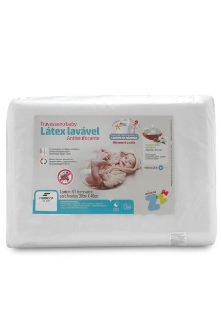 Travesseiro Fibrasca Latex Sintético Lavável Baby - Marca Fibrasca