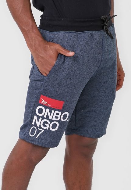 Bermuda Onbongo Reta Logo Azul-Marinho - Marca Onbongo