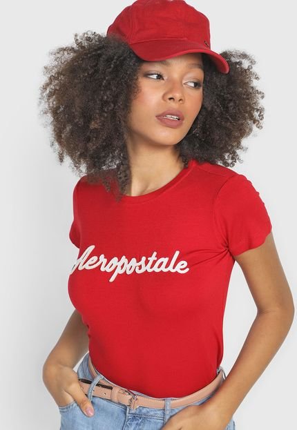 Camiseta Aeropostale Logo Vermelha - Marca Aeropostale