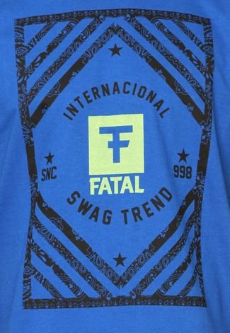 Camiseta Fatal Estampada Azul