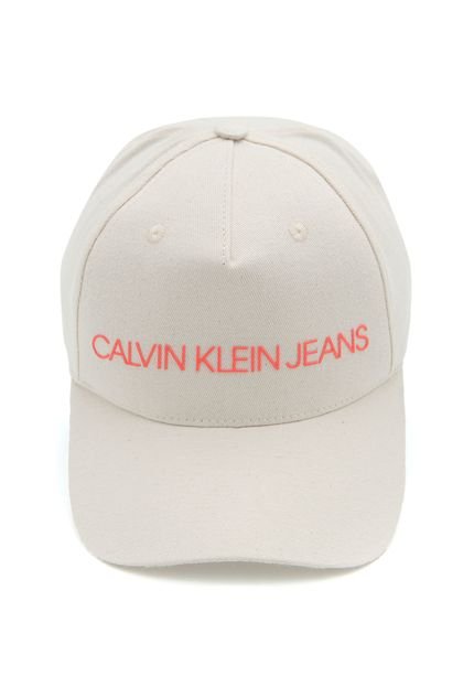 Boné Calvin Klein Lettering Off-White - Marca Calvin Klein