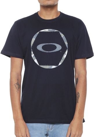 Camiseta Oakley Mod Hex Camo Azul-marinho