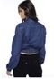 Jaqueta Jeans Feminina Cropped Azul Escura Bomber Sob - Marca SOB