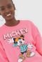Moletom Flanelado Fechado Cativa Disney Neon Mickey Pink - Marca Cativa Disney