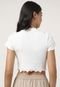 Camiseta Cropped John John Mind Off-White - Marca John John