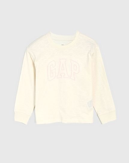 Blusa GAP Infantil Logo Off-White - Marca GAP