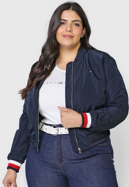 Jaqueta Bomber Tommy Hilfiger Poly Azul-Marinho - Marca Tommy Hilfiger