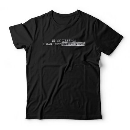 Camiseta I Was Left Unsupervised - Preto - Marca Studio Geek 