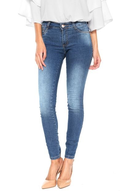 Calça Jeans Mokkai Skinny Cropped Lavada Azul - Marca Mokkai Jeans