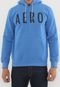 Moletom Flanelado Fechado Aeropostale Lettering Azul - Marca Aeropostale