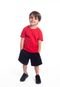 Camiseta Basic Streetwear Infantil - Vermelho - Marca Brunx Ind