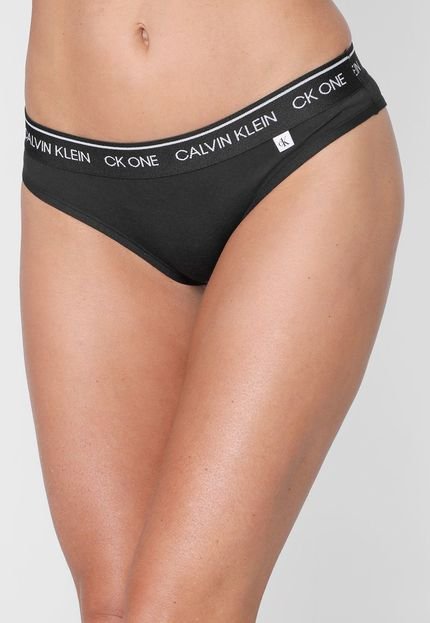 Calcinha Calvin Klein Underwear Biquíni Logo Preta - Marca Calvin Klein Underwear