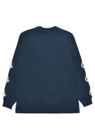 Camiseta Volcom Estampada Infantil Azul-Marinho