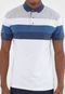 Camisa Polo Aleatory Reta Listrada Azul/Cinza - Marca Aleatory