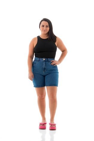 Bermuda Jeans Feminina Arauto Jorts New Laguna  Azul Claro