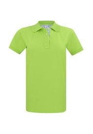 Camiseta Tipo Polo Para Mujer Verde Limón Hamer Fondo Entero