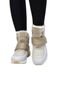 Bota Nylon Forrada Neve e Frio Caqui Solado Bicolor - Marca Sapatos e Botas