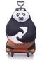 Mochila de Rodinhas Infantil Max Toy Kung-Fu Panda Preto E Branco - Marca Max Toy