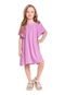 Vestido Infantil em Viscose Sarjada para Menina Quimby Roxo - Marca Quimby