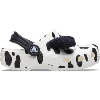 Sandália crocs classic i am dalmatian clog t white/black Preto