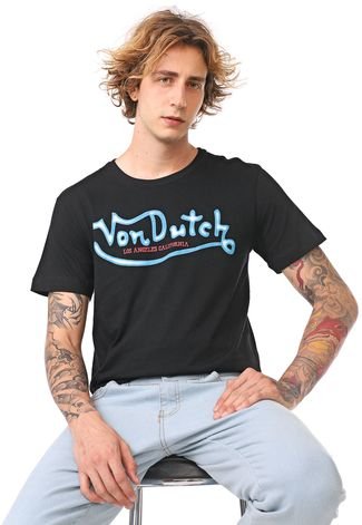 Camiseta Von Dutch Logo Preta - Compre Agora