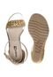 Sandália Comfortflex Trançada Dourada - Marca Comfortflex