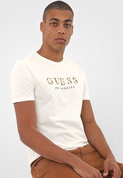 Camiseta Guess Los Angeles Off-White - Marca Guess