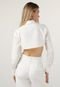 Camisa Cropped Forever 21 Recorte Off-White - Marca Forever 21