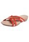 Rasteira Moleca Birken Tira Metalizada Coral - Marca Moleca