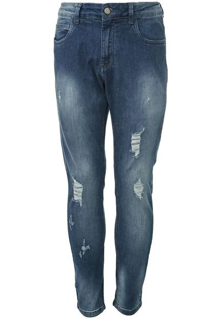 Calça Jeans Rock&Soda Skinny Destroyed Azul - Marca Rock&Soda