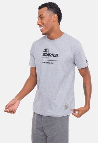 Camiseta Starter Estampada LFTS Cinza Mescla