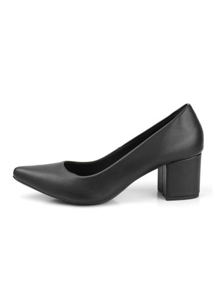 Scarpin Feminino Salto Bloco Wit Shoes Confortável Casual Preto - Marca Wit Shoes