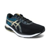 Tênis ASICS GEL-Shogun 6 - Masculino - Preto com Azul e Dourado - Marca Asics