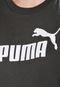 Blusa de Moletom Flanelada Fechada Puma Logo Crew Preto - Marca Puma